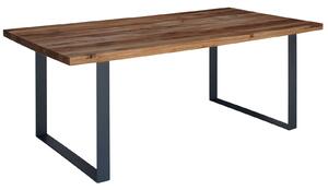 VEVEY Jedálenský stôl 200x100 cm, tmavohnedá, dub
