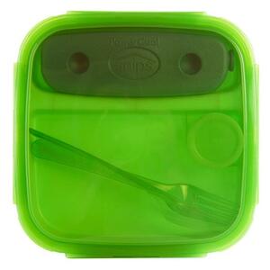 Zelený obedový box s príborom a chladičom Snips Lunch, 1,5 l
