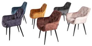 Dizajnová stolička Milano champagne zamat
