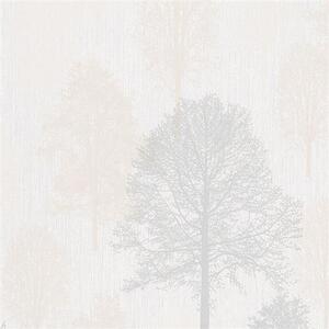 Vliesové tapety na stenu IMPOL Giulia 6786-30, stromy sivo-béžové na bielom podklade, rozmer 10,05 m x 0,53 m, NOVAMUR 82214