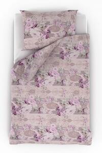 Kvalitex Bavlnené posteľné obliečky PROVENCE COLLECTION 140X200, 70x90cm MARGOT fialová
