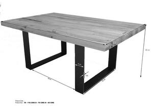 VEVEY Konferenčný stolík 110x75 cm, tmavohnedá, dub