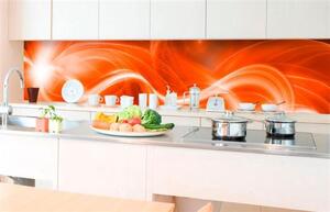 Samolepiace tapety za kuchynskú linku, rozmer 350 cm x 60 cm, abstrakt oranžový, DIMEX KI-350-037