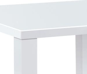 Jedálenský stôl SEBASTIAN biela vysoký lesk, 80x80 cm