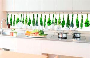 Samolepiace tapety za kuchynskú linku, rozmer 350 cm x 60 cm, bylinky, DIMEX KI-350-007