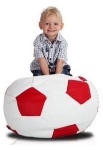 Sedací vak malá bielo červená futbalová lopta TiaHome
