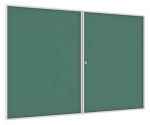 Vnútorná magnetická vitrína, zelená, 1200 x 1800 mm