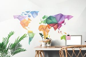 Tapeta farebná mapa sveta v štýle origami