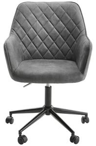 OTOČNÁ STOLIČKA, mikrovlákno, sivá, čierna Xora - Kancelárske stoličky