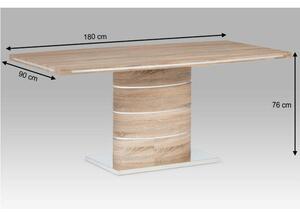 KONDELA Jedálenský stôl, MDF, dub sonoma, 180x90 cm, AMAR