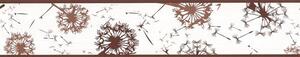 Samolepiaca bordúra D58-041-1, rozmer 5 m x 5,8 cm, púpavy hnedé, IMPOL TRADE