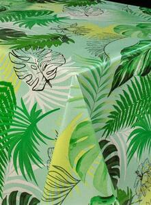 Obrus 5742610 palmové listy a monstery zelené metráž, 20 m x 140 cm, IMPOL TRADE