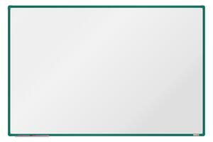 Biela magnetická popisovacia tabuľa boardOK, 1800 x 1200 mm, zelený rám