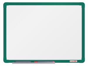 Biela magnetická popisovacia tabuľa boardOK, 60 x 45 cm, zelený rám