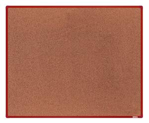 Korková nástenka boardOK v hliníkovom ráme, 1500 x 1200 mm, červený rám