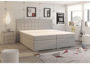 KONDELA Boxspringová posteľ, 180x200, sivá, NAPOLI KOMFORT