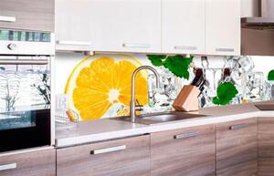 Samolepiace tapety za kuchynskú linku, rozmer 260 cm x 60 cm, citrón a ľad, DIMEX KI-260-023