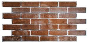 Obkladové panely 3D PVC TP10014020, rozmer 1025 x 495 mm, tehla tmavá, GRACE