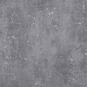 Vliesové tapety na stenu Titanium 3 37840-3, rozmer 10,05 m x 0,53 m, betón sivý so striebornou patinou, A.S. CRÉATION