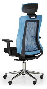 Kancelárska stolička EDEN, modrá/čierna