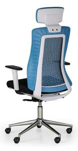Kancelárska stolička EDEN, modrá/biela