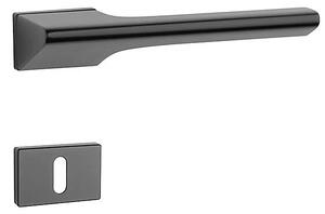 Dverové kovanie MP Lupina - RT 7S (BS - Čierna matná), kľučka-kľučka, Bez spodnej rozety, MP BS (čierna mat)