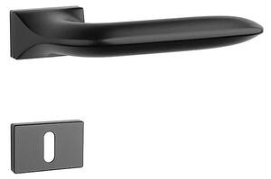 Dverové kovanie MP Gladiola - RT 7S (BS - Čierna matná), kľučka-kľučka, Bez spodnej rozety, MP BS (čierna mat)