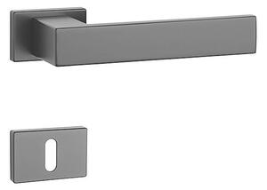 Dverové kovanie MP Pina - RT 7S (BS - Čierna matná), kľučka-kľučka, Bez spodnej rozety, MP BS (čierna mat)