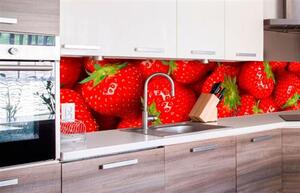 Samolepiace tapety za kuchynskú linku, rozmer 260 cm x 60 cm, jahody, DIMEX KI-260-025