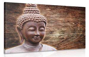 Obraz socha Budhu na drevenom pozadí Varianta: 60x40