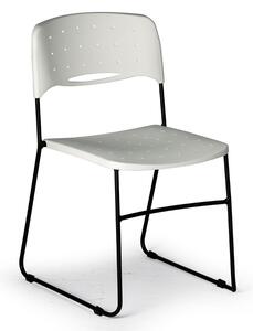 Plastová stolička SQUARE, biela