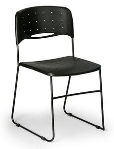 Plastová stolička SQUARE, čierna