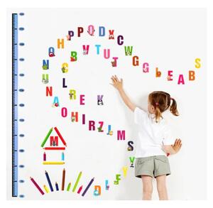 Detská samolepka – meter na dvere/na stenu 70x50 cm Alphabet – Ambiance