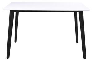 Biely jedálenský stôl s čiernou konštrukciou Essentials Vojens, 120 x 70 cm