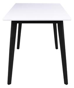 Biely jedálenský stôl s čiernou konštrukciou Essentials Vojens, 120 x 70 cm