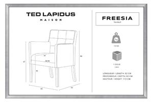 Tyrkysová stolička s tmavohnedými nohami Ted Lapidus Maison Freesia