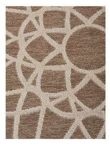 Hnedý vonkajší koberec Floorita Tondo, ⌀ 194 cm