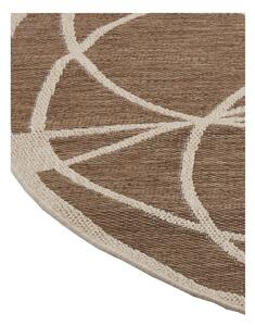Hnedý vonkajší koberec Floorita Tondo, ⌀ 194 cm