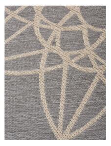 Sivý vonkajší koberec Floorita Tondo Silver, ⌀ 194 cm