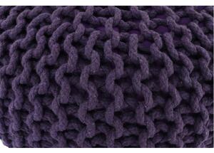 Pletený taburet, fialová bavlna, GOBI TYP 2