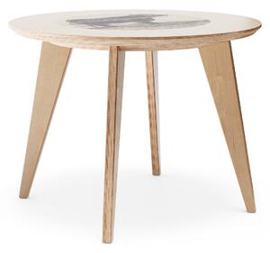 Sosone Jedálenský stôl no.4 / Ø1000 Barva: Preglejka - Modré Forbo