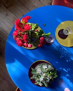 Sosone Jedálenský stôl no.4 / Ø1000 Barva: Preglejka - Modré Forbo