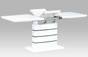 Tempo Kondela Jedálenský rozkladací stôl, biela s vysokým leskom HG, MEDAN