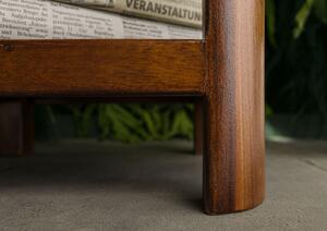 MONTREAL Príručný stolík 30x30x60 cm, hnedá, palisander