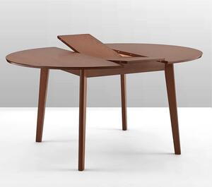TEMPO Jedálenský stôl, rozkladací, buk merlot, priemer 120 cm, ALTON