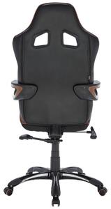 HERNÁ STOLIČKA, kožený vzhľad, hnedá, čierna Xora - Kancelárske stoličky