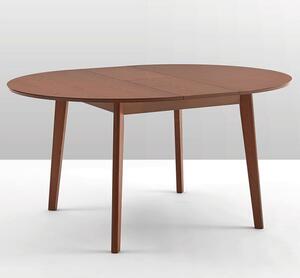 KONDELA Jedálenský stôl, rozkladací, buk merlot, priemer 120 cm, ALTON