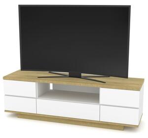 TV stolík DORIAN 2 dub riviéra/biela lesklá