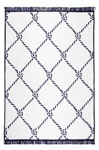 Modro-biely obojstranný koberec Rope, 80 × 150 cm