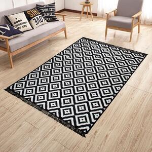 Čierno-biely obojstranný koberec Helen, 120 × 180 cm